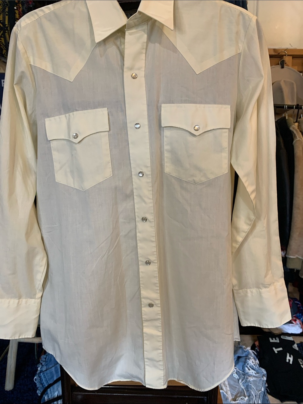 Classic Men's Western Shirt in light Yellow